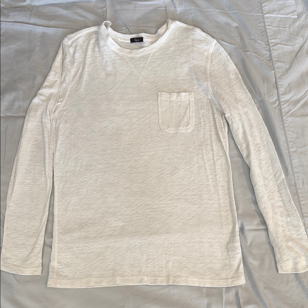 Rails White Long Sleeve Tee Soft Cotton
